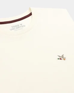 Discount Chevignon T-Shirt T-Togs Ecru T-Shirt Uni Manches Courtes 100% Coton Biologique