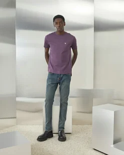 Best Chevignon T-Shirt T-Togs Violet T-Shirt En Coton Biologique