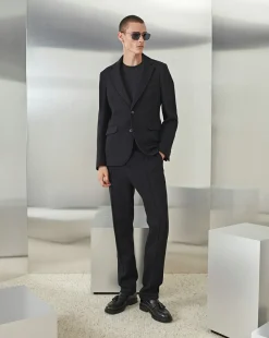 Outlet Chevignon Veste Street Suit Noir Veste De Costume Coupe Ajustee