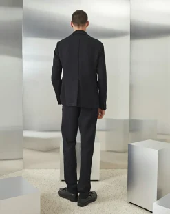 Outlet Chevignon Veste Street Suit Noir Veste De Costume Coupe Ajustee