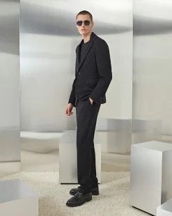 Outlet Chevignon Veste Street Suit Noir Veste De Costume Coupe Ajustee
